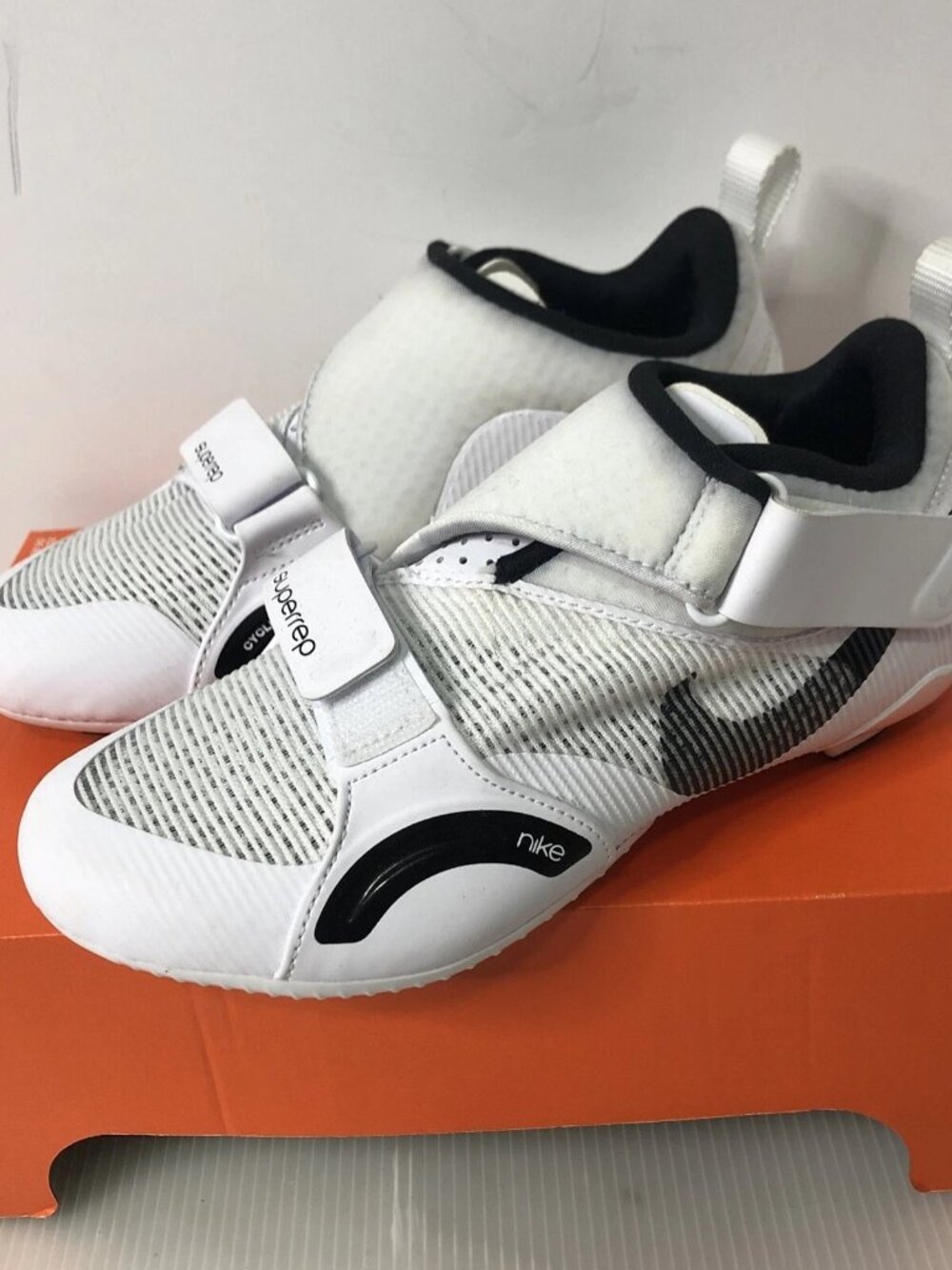 Nike SuperRep Cycle White Black CJ0775-100 Women's Indoor Cycling Shoes Sz 6